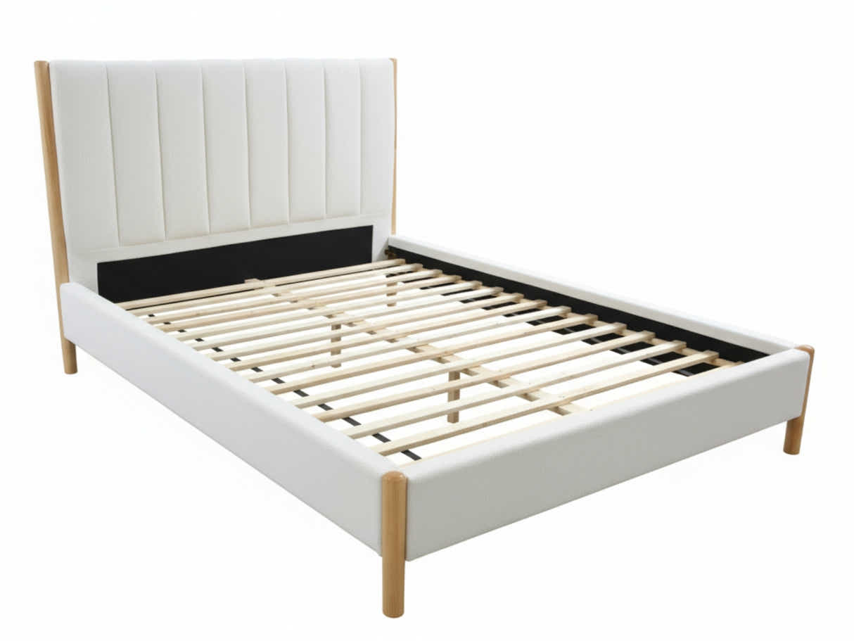 Tokoroa Boucle Bed Frame - Queen