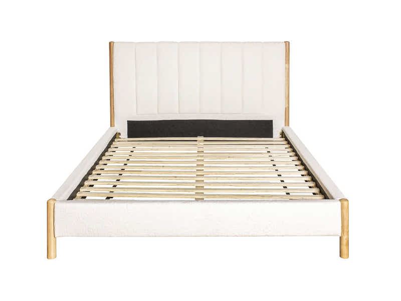 Tokoroa Boucle Bed Frame - Queen