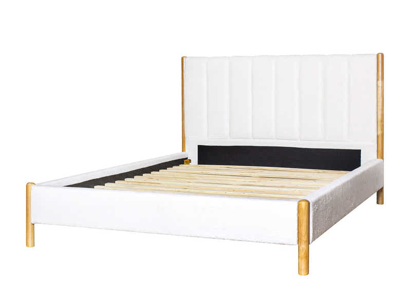 Tokoroa Boucle Bed Frame - Queen