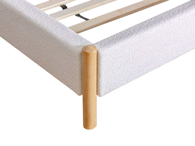 Tokoroa Boucle Bed Frame - Queen