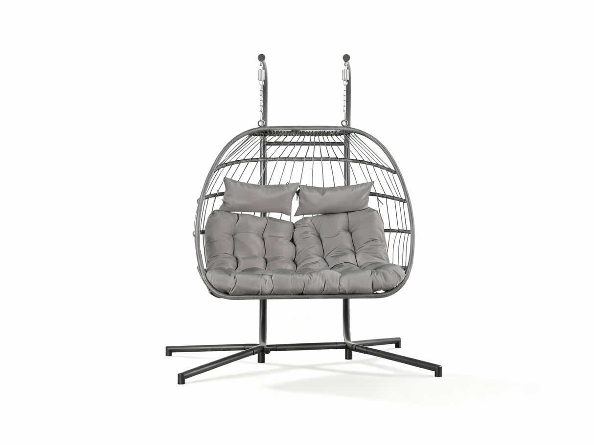 DS Pigato Double Swing Egg Chair - Grey