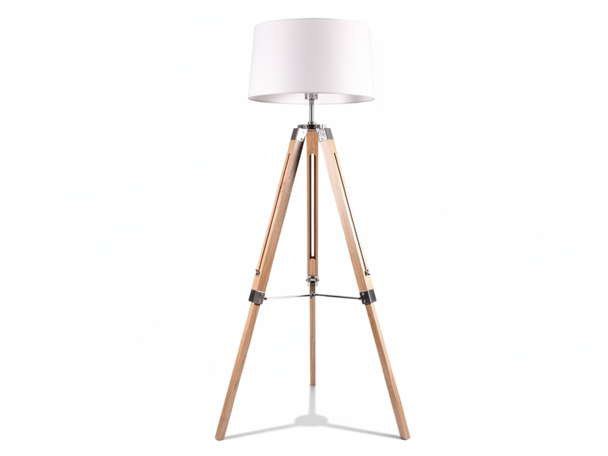 Skugga Tripod Floor Lamp with Cream Shade