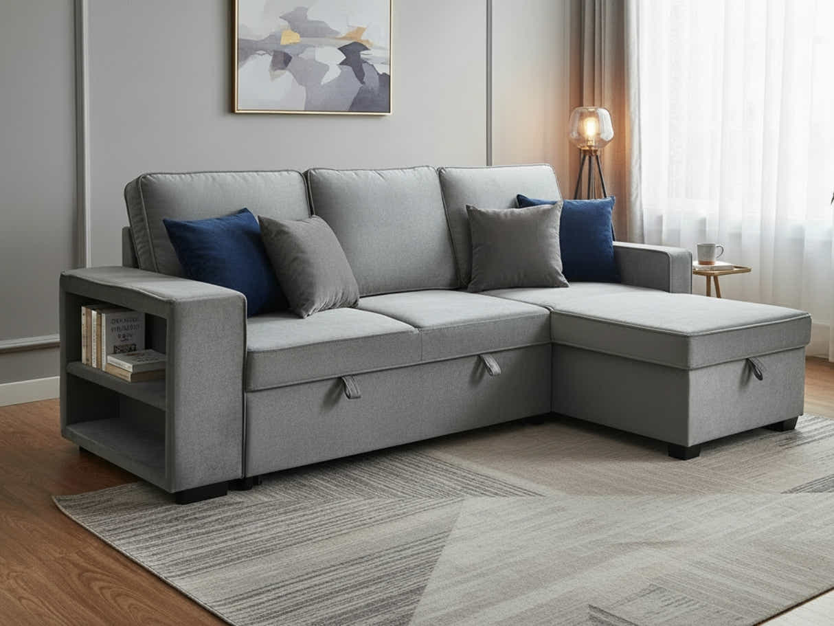 Enkel Pull Out Sofa Bed - Grey