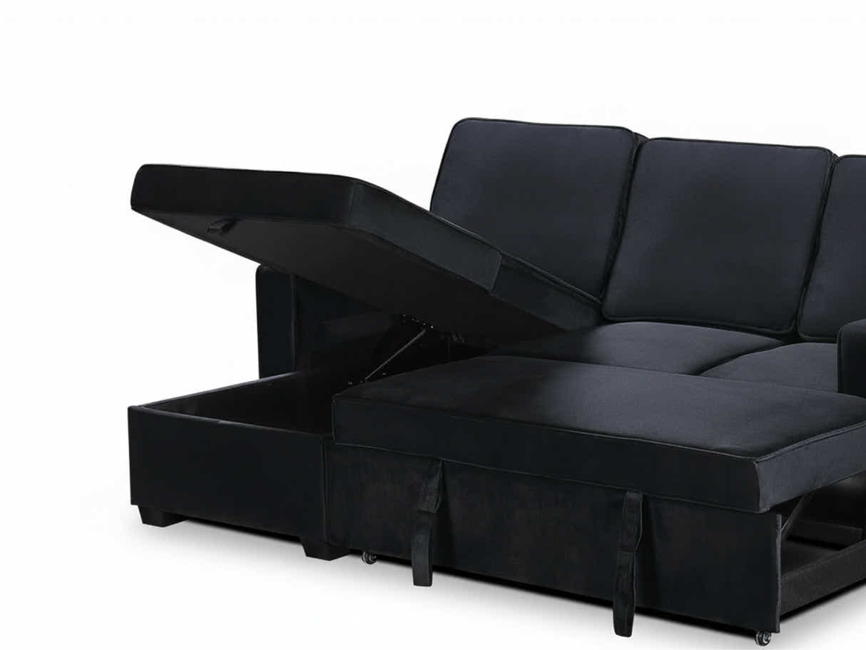 Enkel Pull Out Sofa Bed - Black