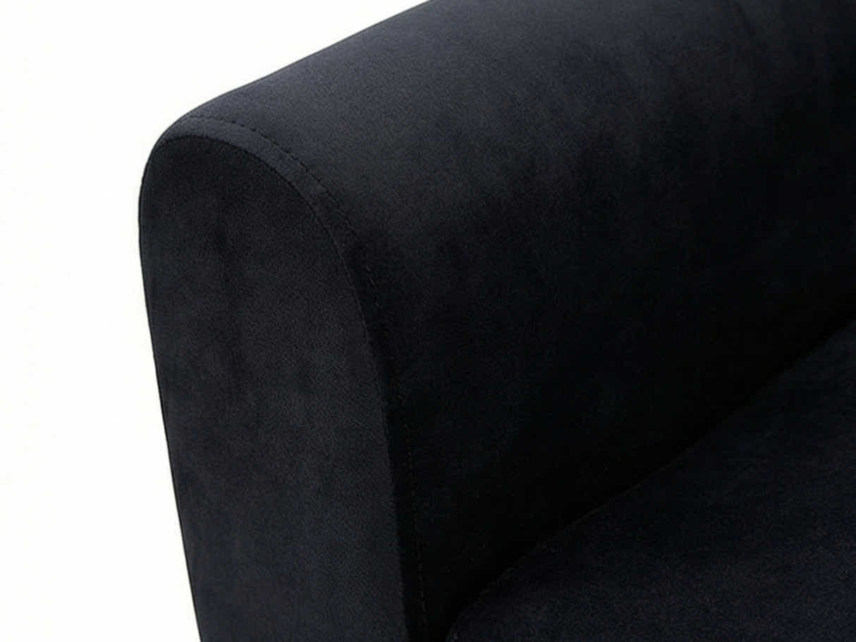 Limpley Velvet Sofa Bed - Black