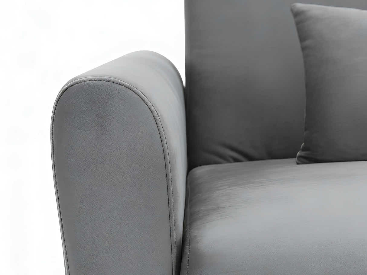 Limpley Velvet Sofa Bed - Grey