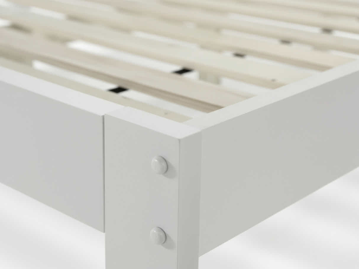 Sovo Bed Frame White & MEM 23 cm Mattress - King