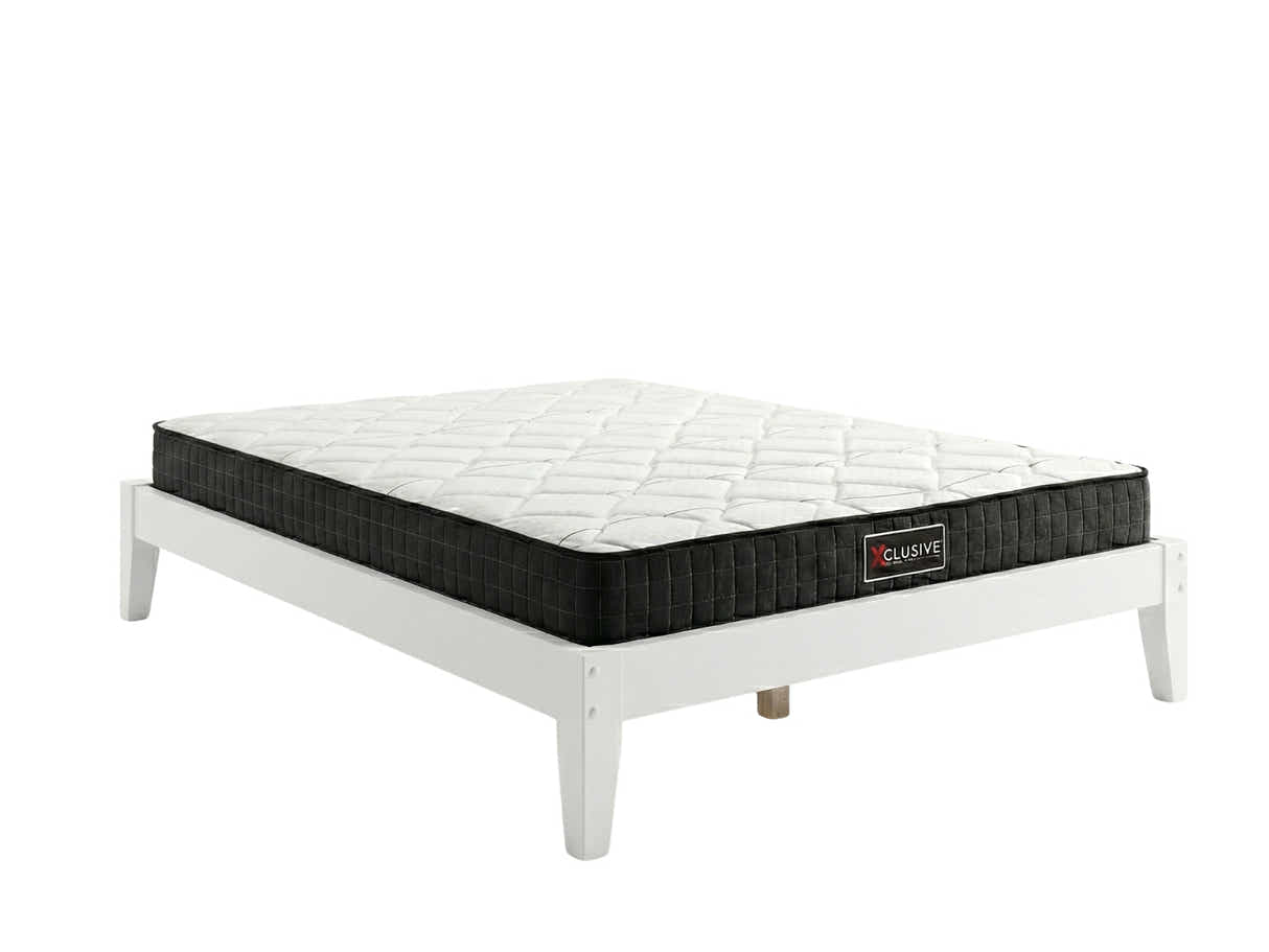 Sovo Bed Frame White & Xclusive X20 Mattress - King