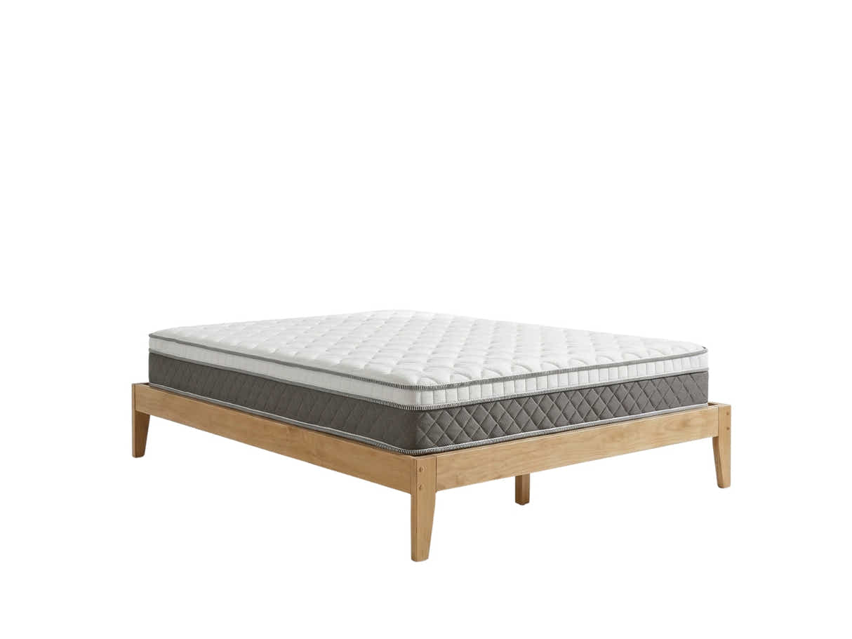 Sovo Bed Frame Oak– King & MEM 23 cm Mattress - King