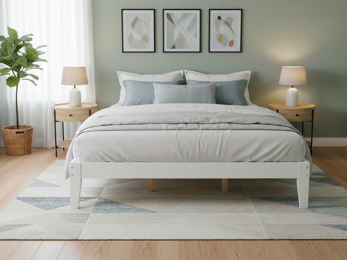 Sovo Bed Frame White - Super King