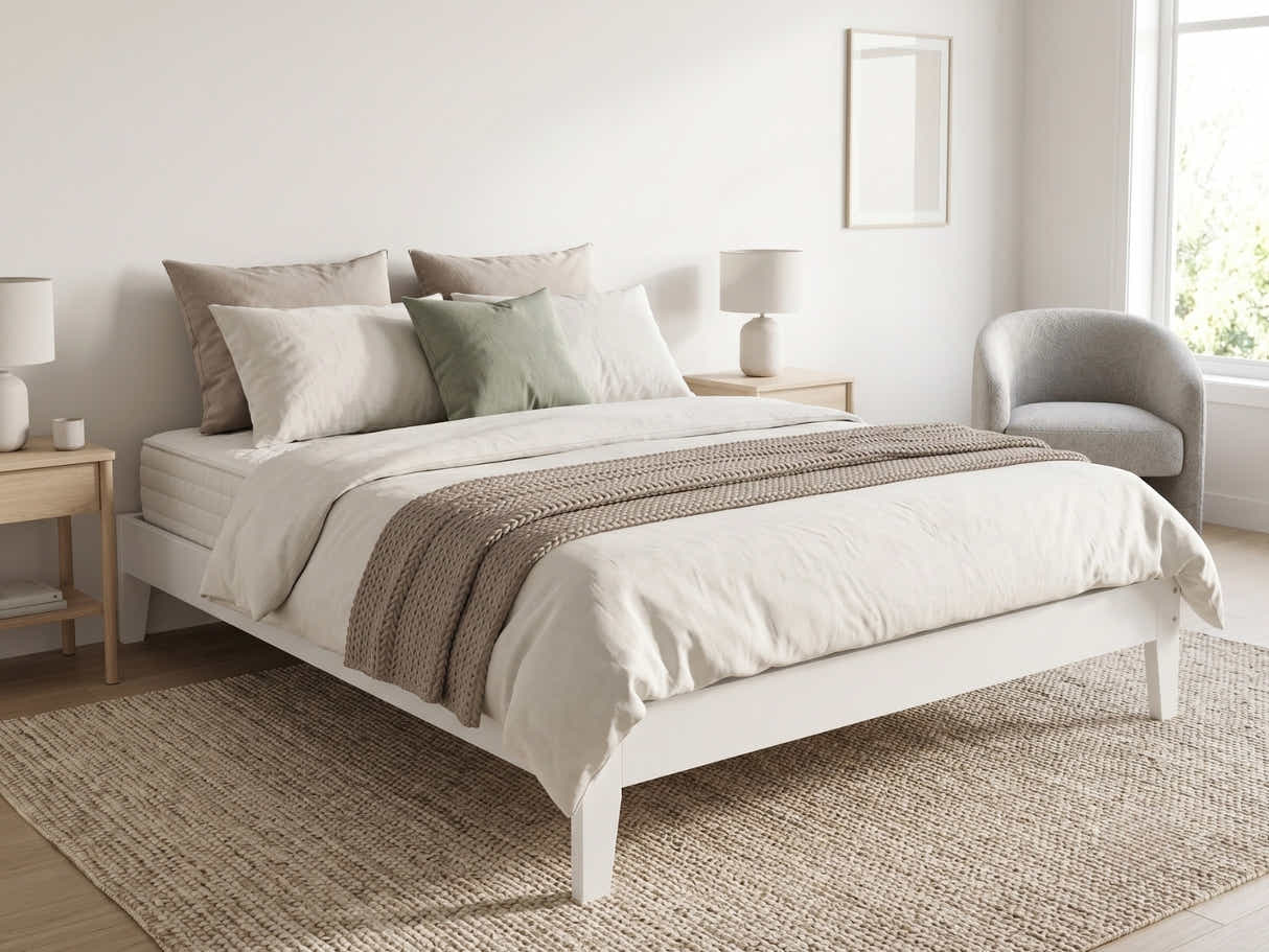 Sovo Bed Frame White - Super King
