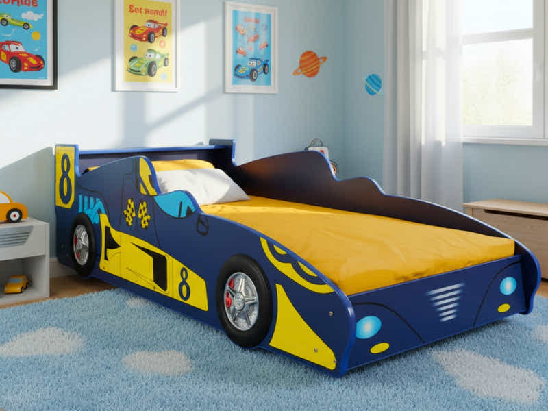 Supreme F1 Race Car Bed Frame Blue - Single
