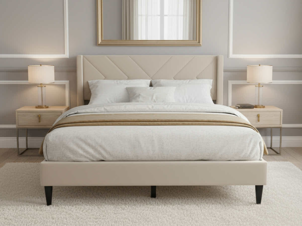 DS Breezy Bed Frame Beige - Queen