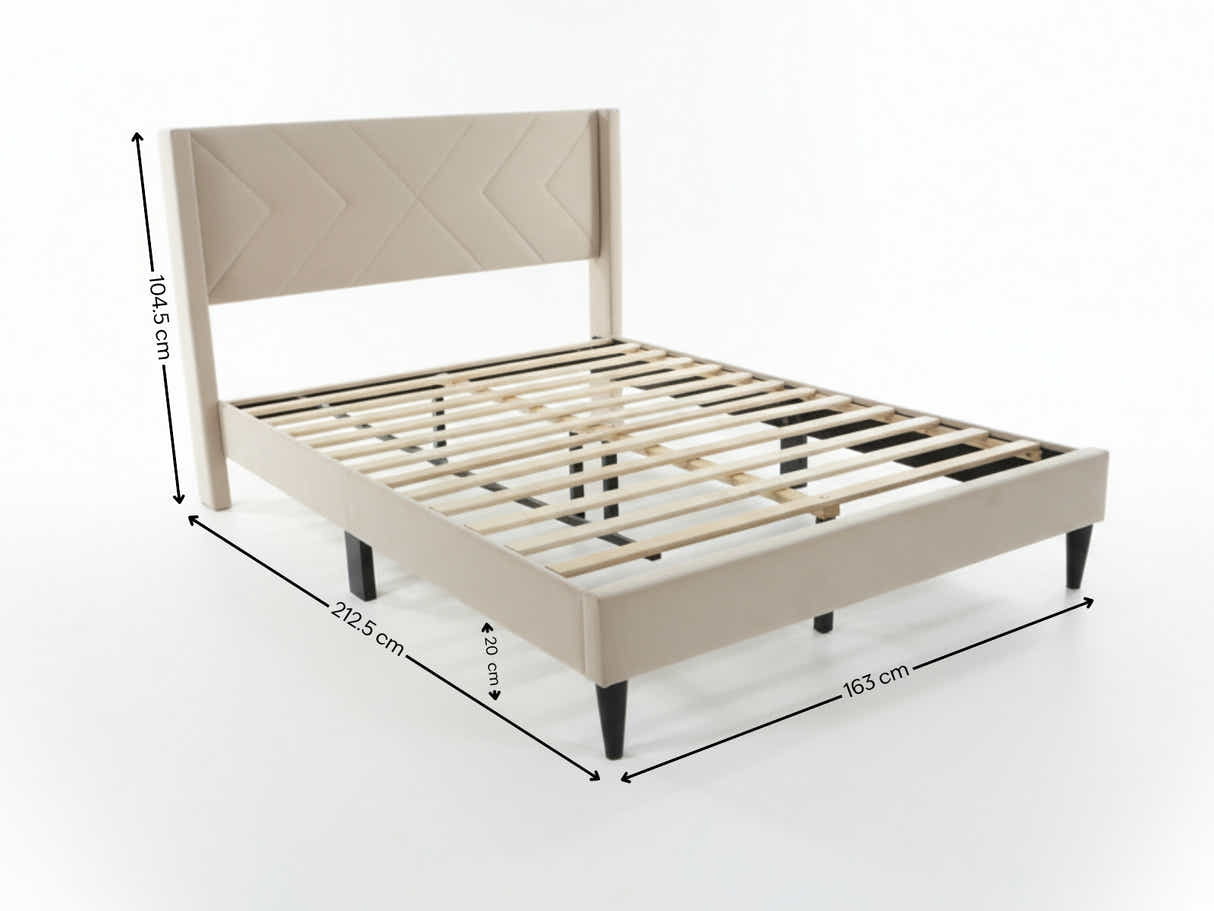 DS Breezy Bed Frame Beige - Queen