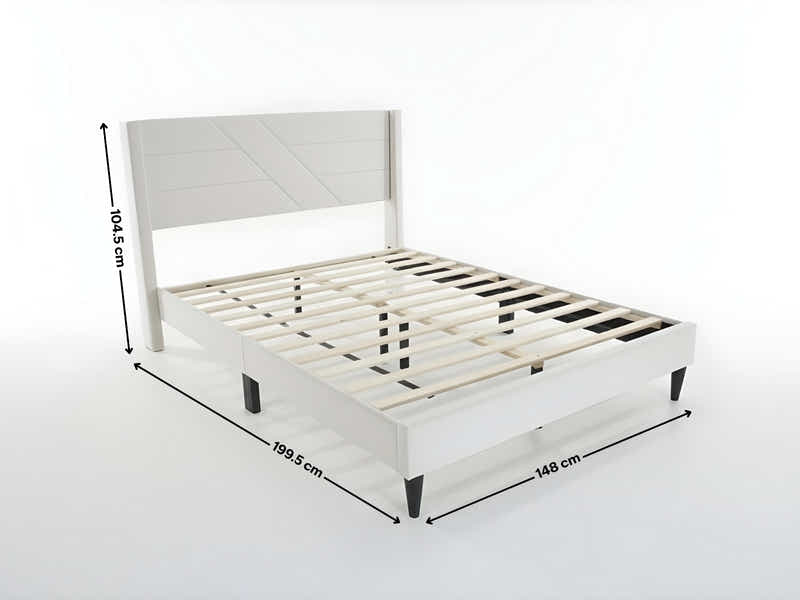 DS Galenia Bed Frame Beige - Double