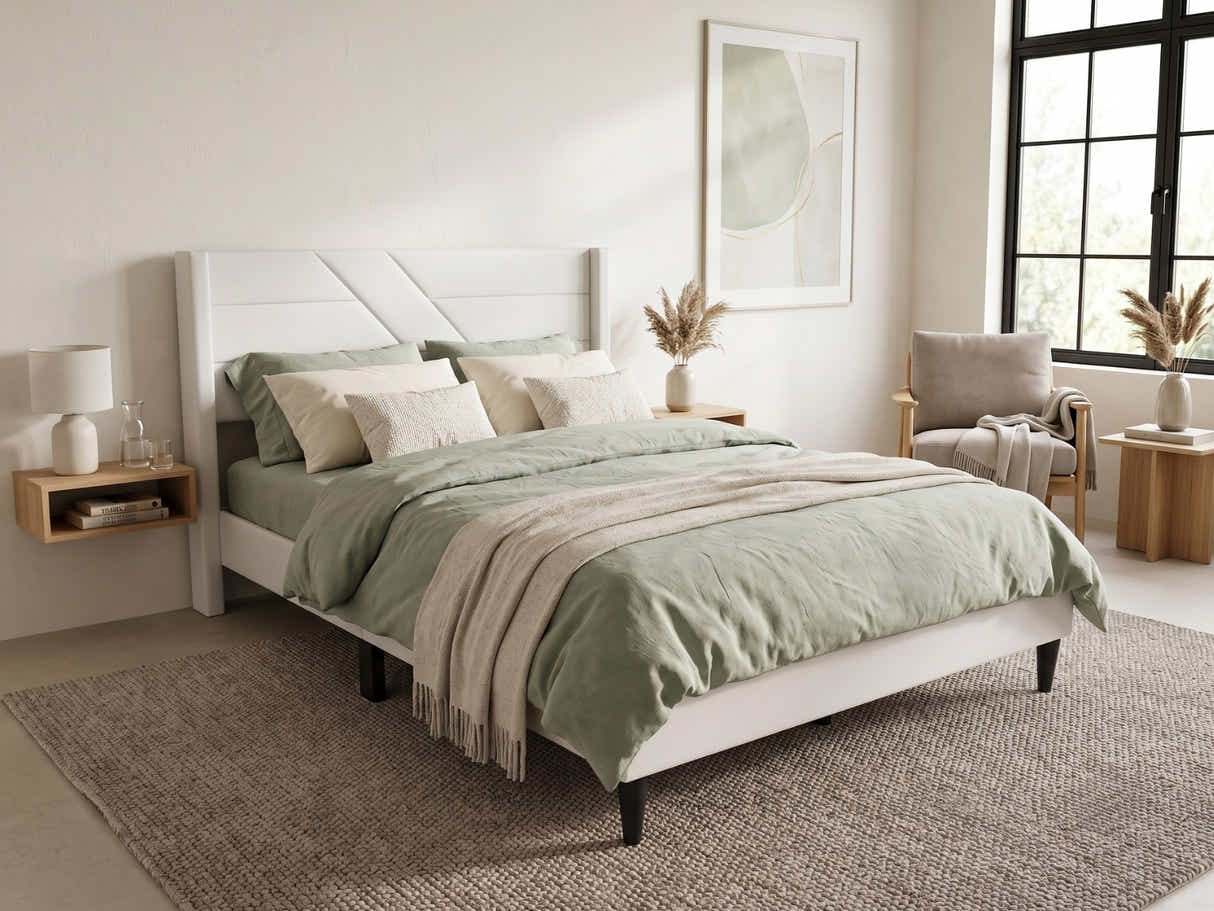 Galenia Bed Frame Beige - Double