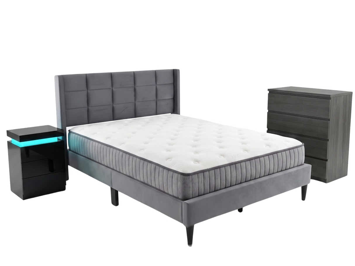 Deluxe Guest Room Combo - Bed, Mattress, Bedside & Tallboy