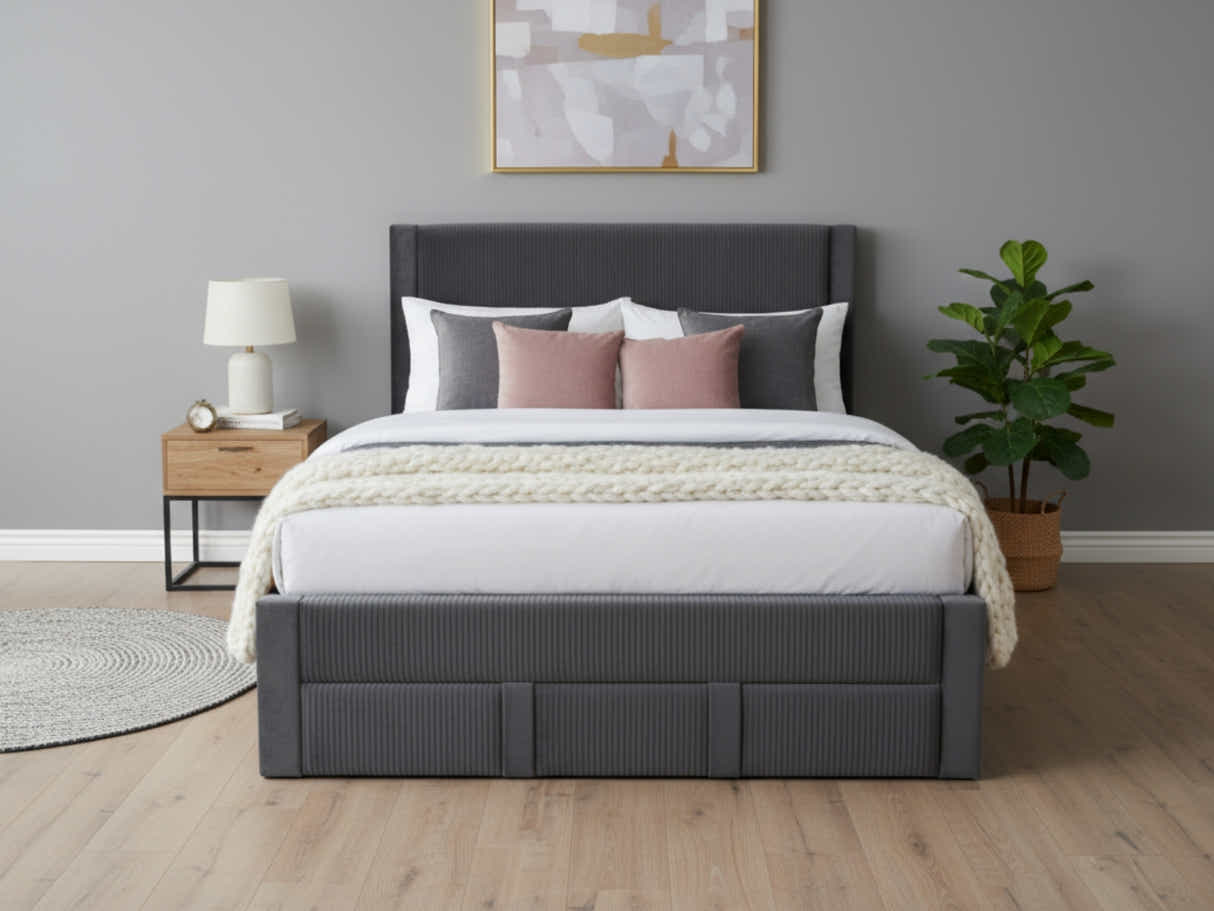 Rae Bed Frame With Drawer - Double
