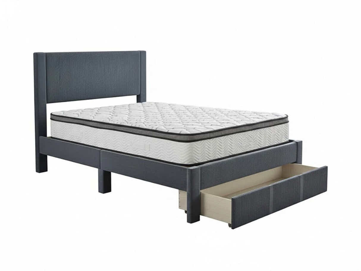 Rae Bed Frame With Drawer & GEL30 Mattress - Double