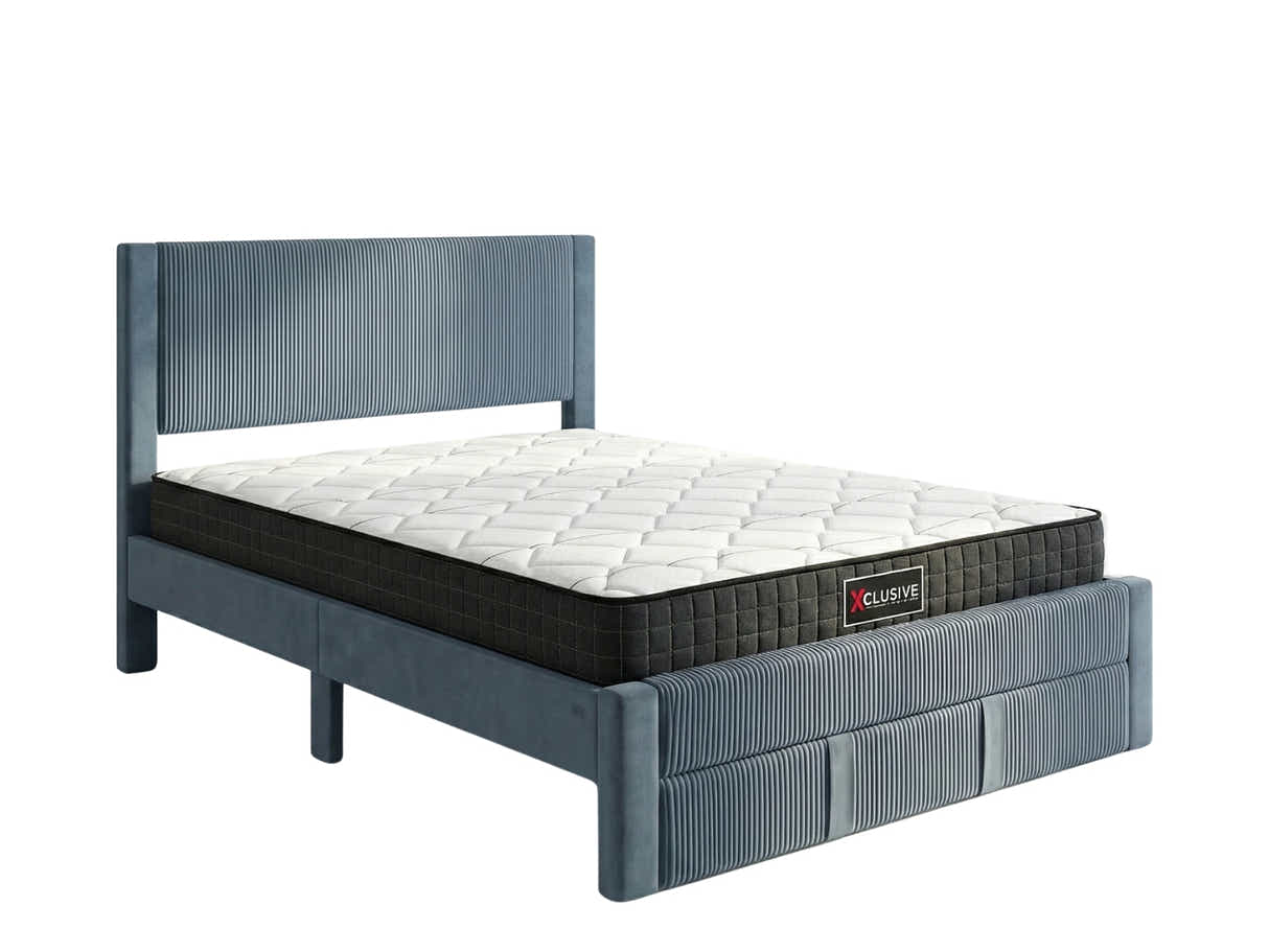 Rae Bed Frame With Drawer & Xclusive Pocket Spring Mattress X20 - Queen
