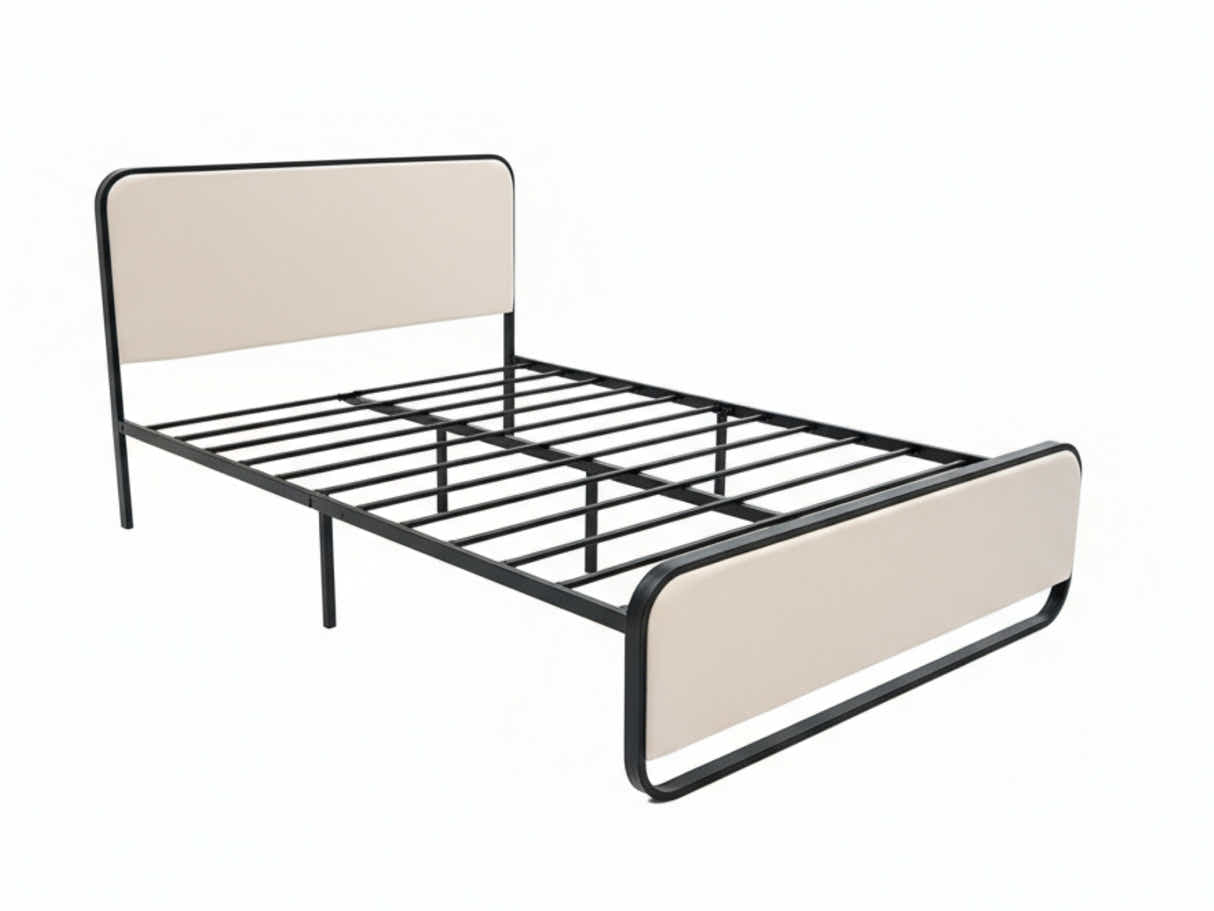 DS Haisla Velvet Bed Frame Cream - Queen