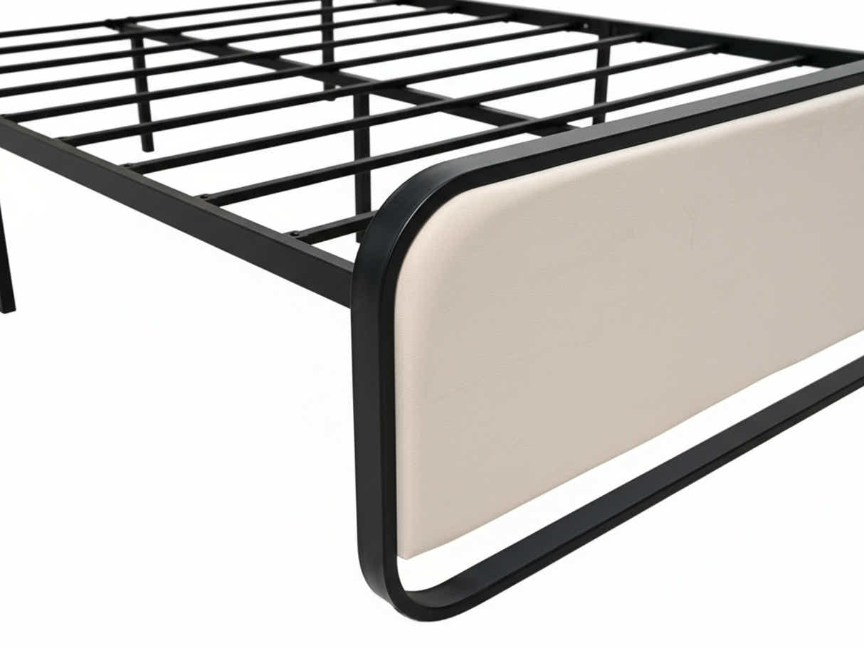 DS Haisla Velvet Bed Frame Cream - Queen