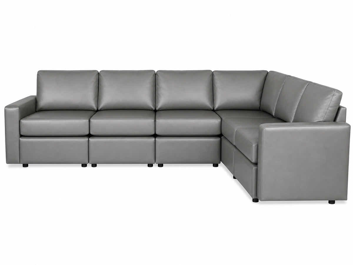 Sonya 6 Seater Modular Sofa PU - Grey
