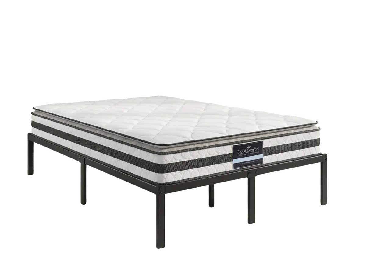 Xclusive Metal Platform Bed & Bon21 Mattress - Double