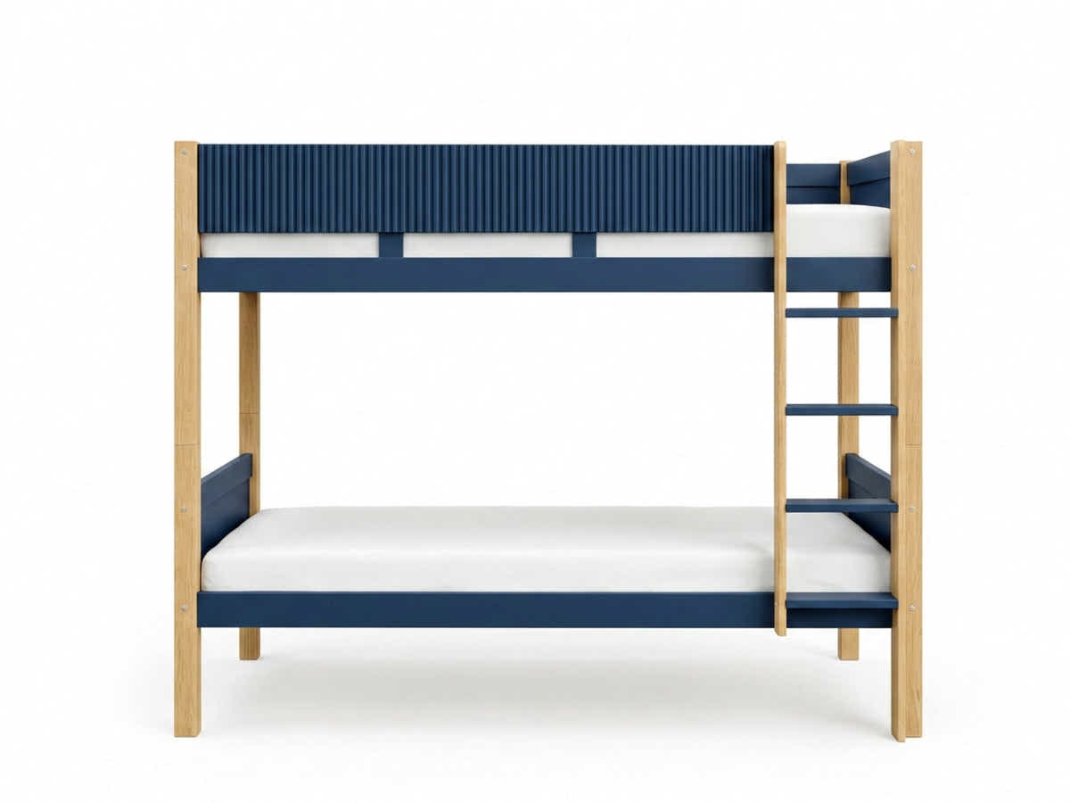 Mateo Bunk Bed - Oak & Navy