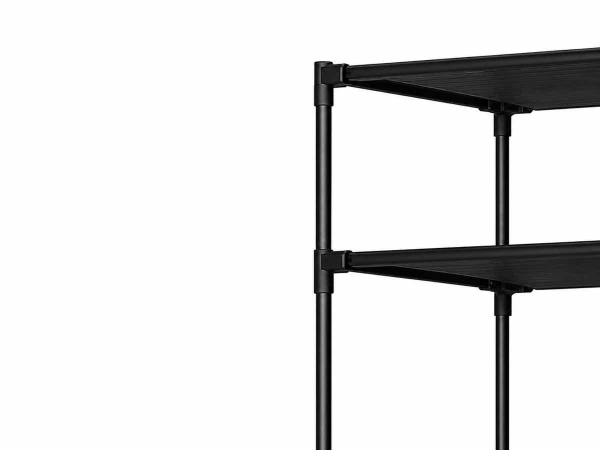 Shoe Rack Cabinet Stackable 50 Pairs 10-Tier Black