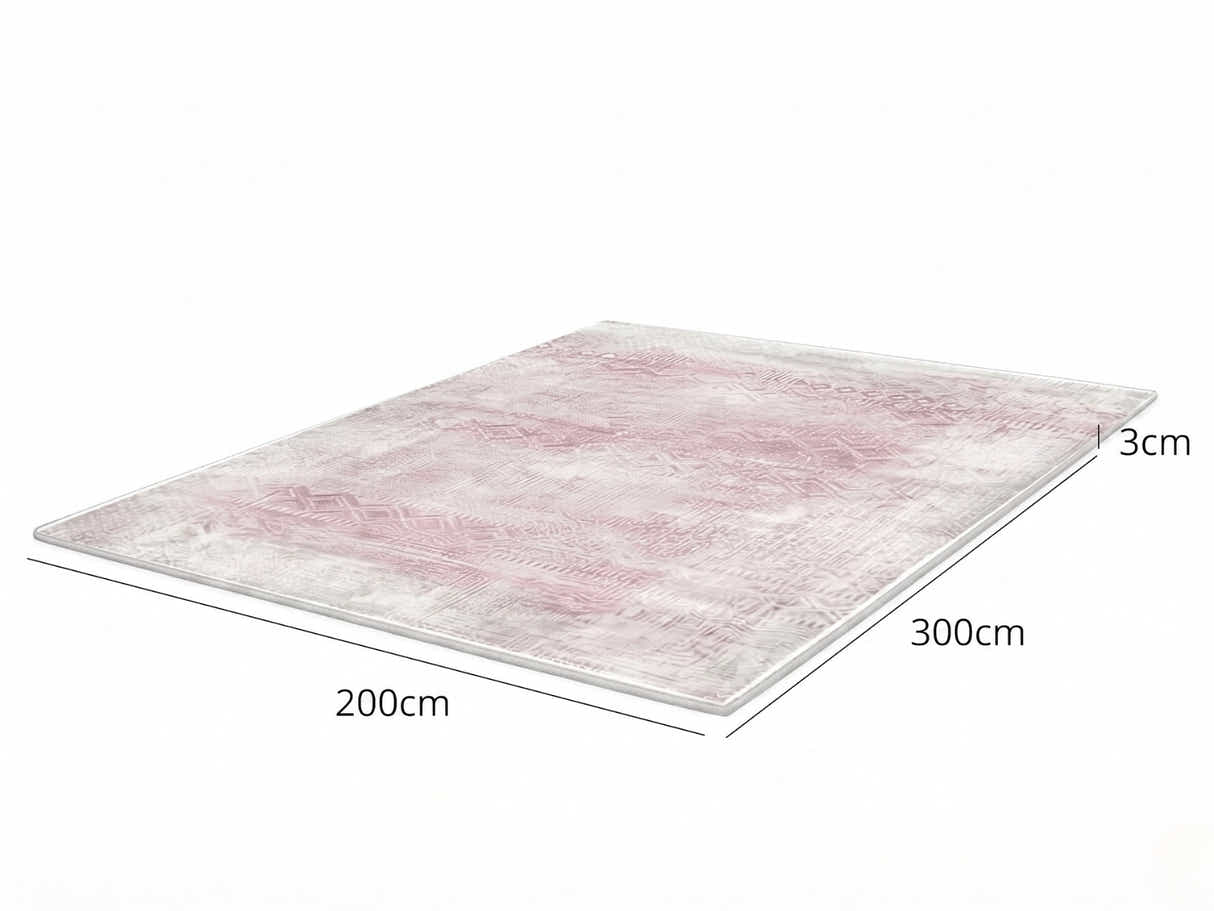 Printed Rug 200cm x 300cm - Maroon Brown