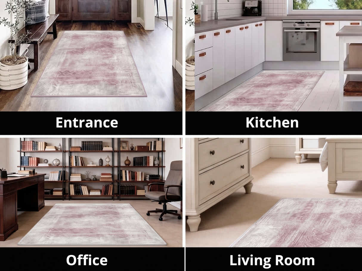 Printed Rug 200cm x 300cm - Maroon Brown