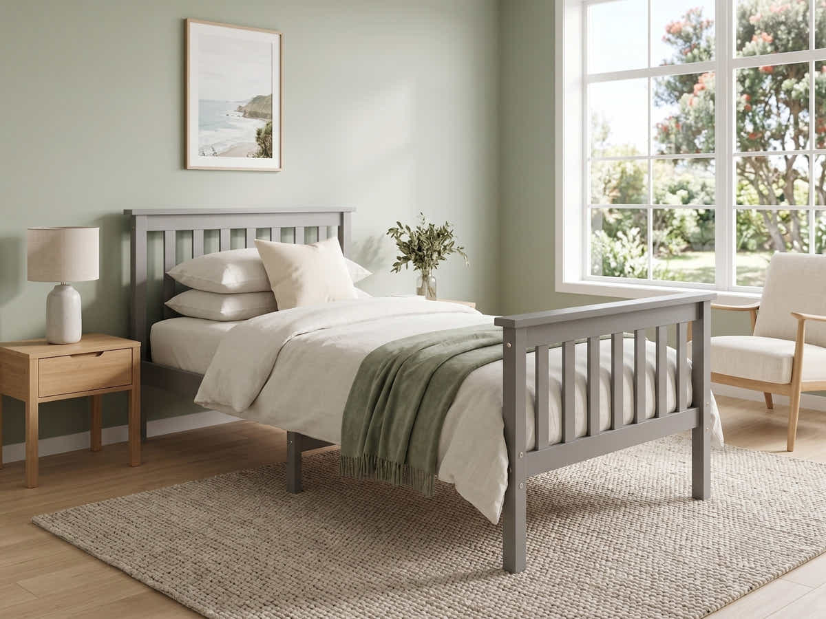 Hampshire Bed Frame Grey - Single