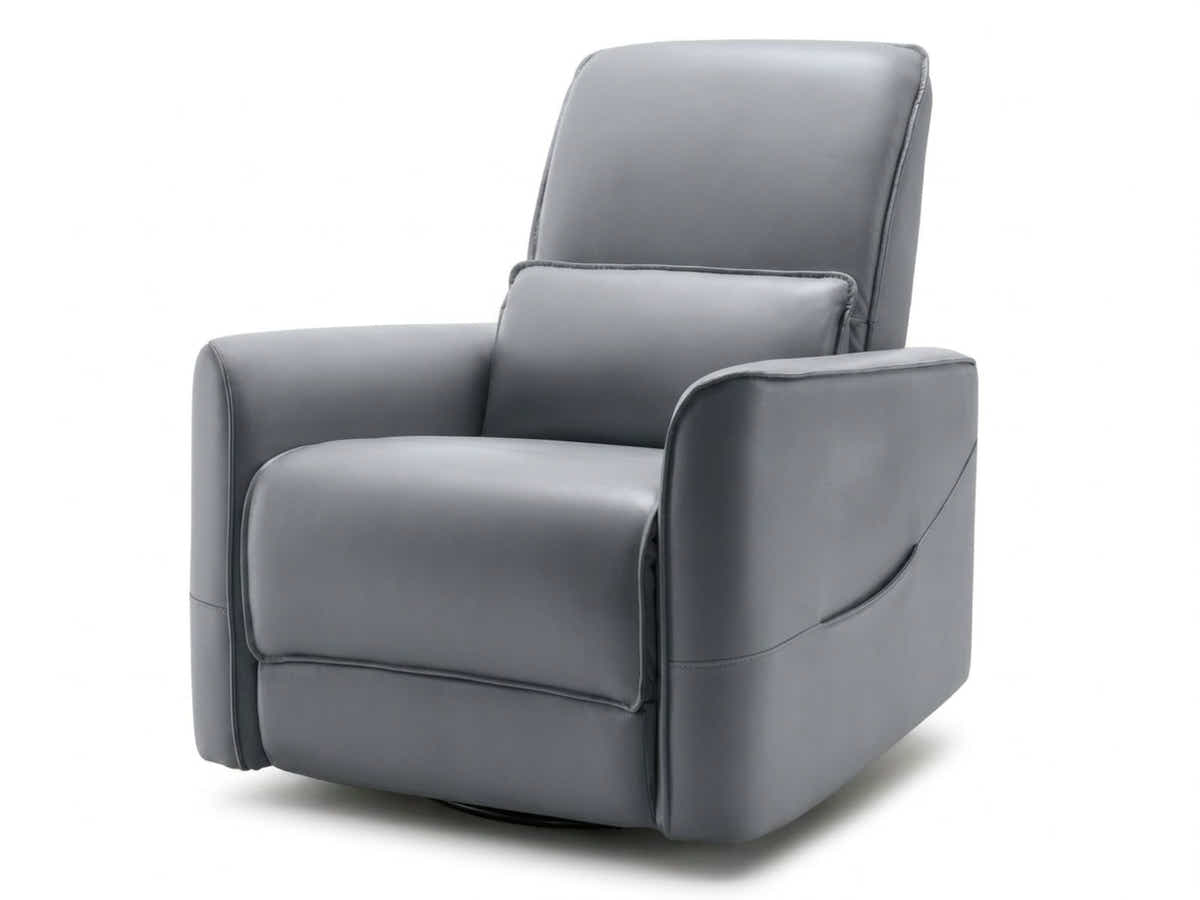 Rodger Air Leather Manual Recliner Chair - Grey