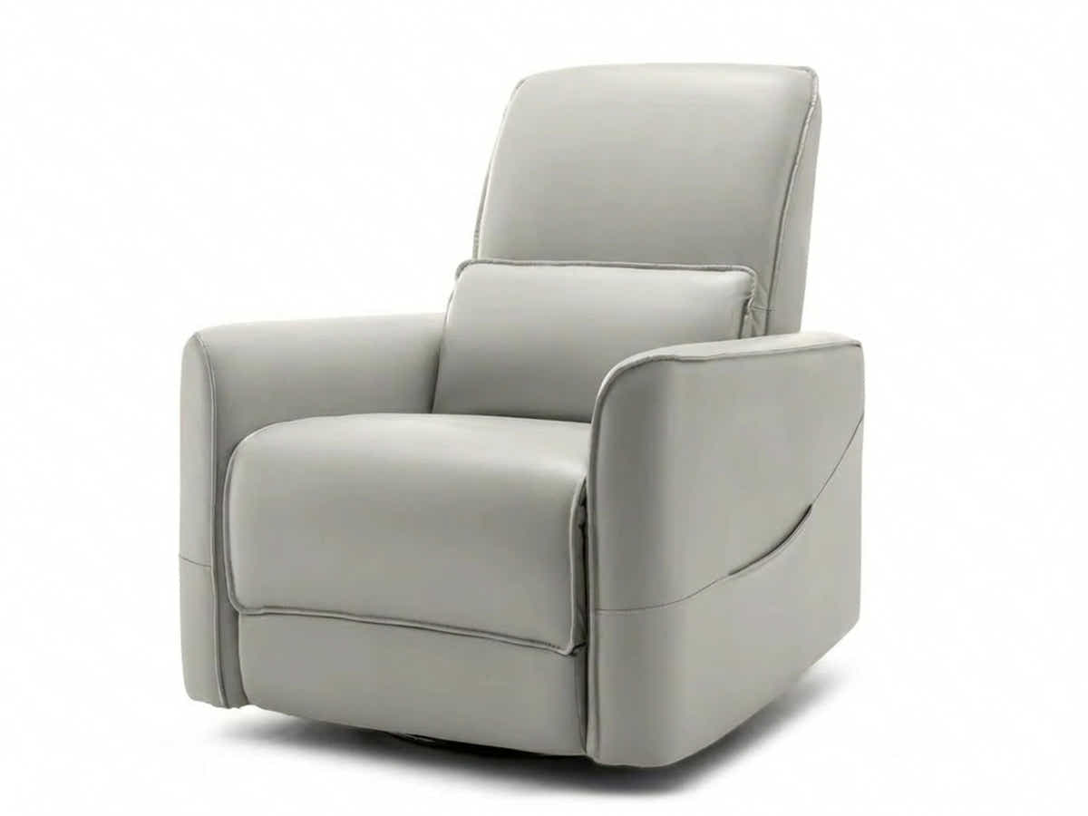 Rodger Air Leather Manual Recliner Chair - Beige