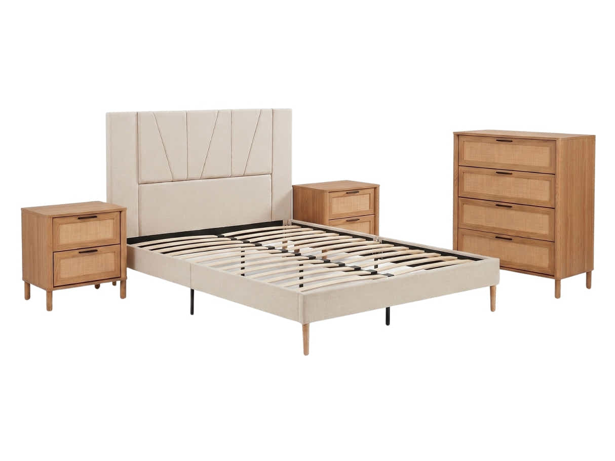 Minimalist Queen Bedroom Combo – 4 Piece Set