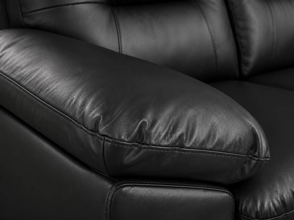 Kolby 3-Piece PU Sofa Set - Black