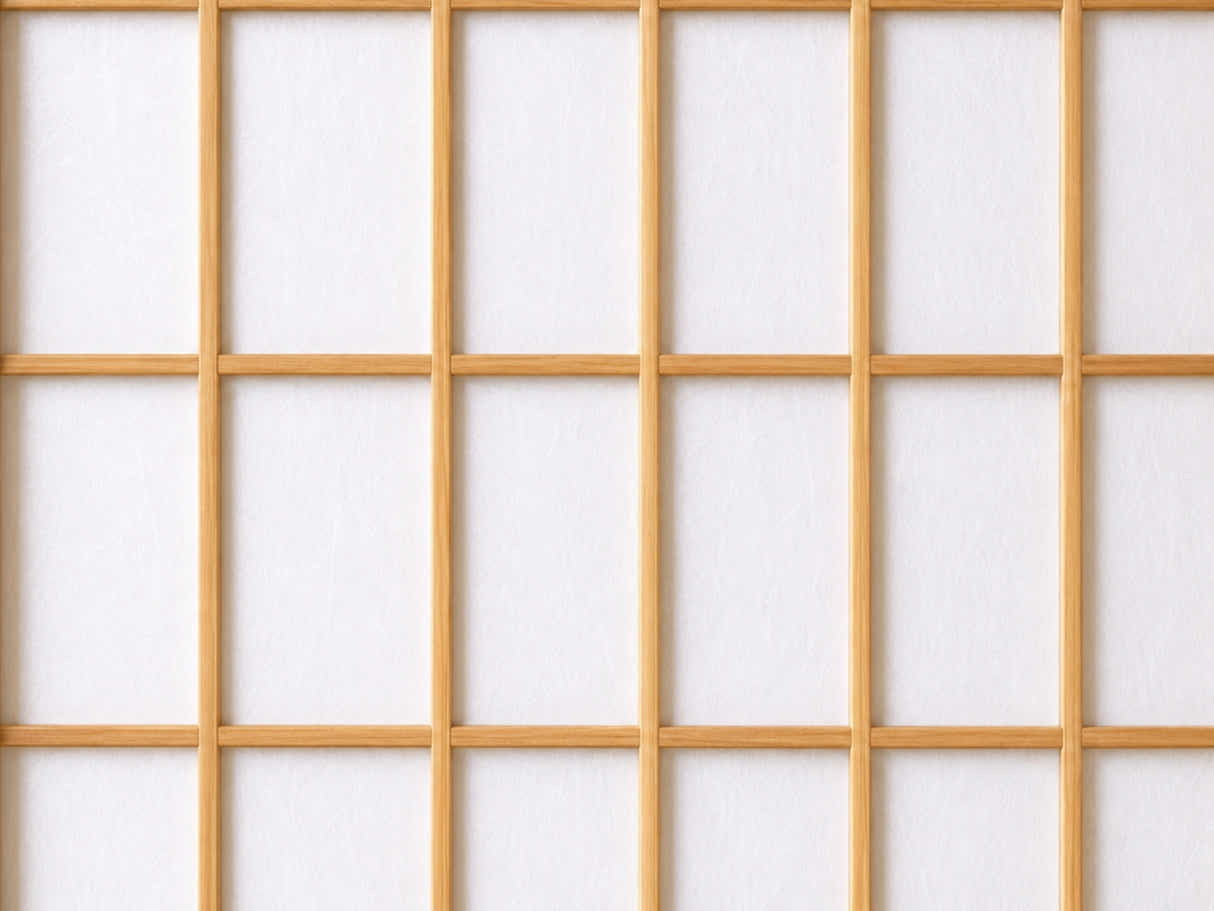 4-Panel Room Divider E P1 - Natural Wood