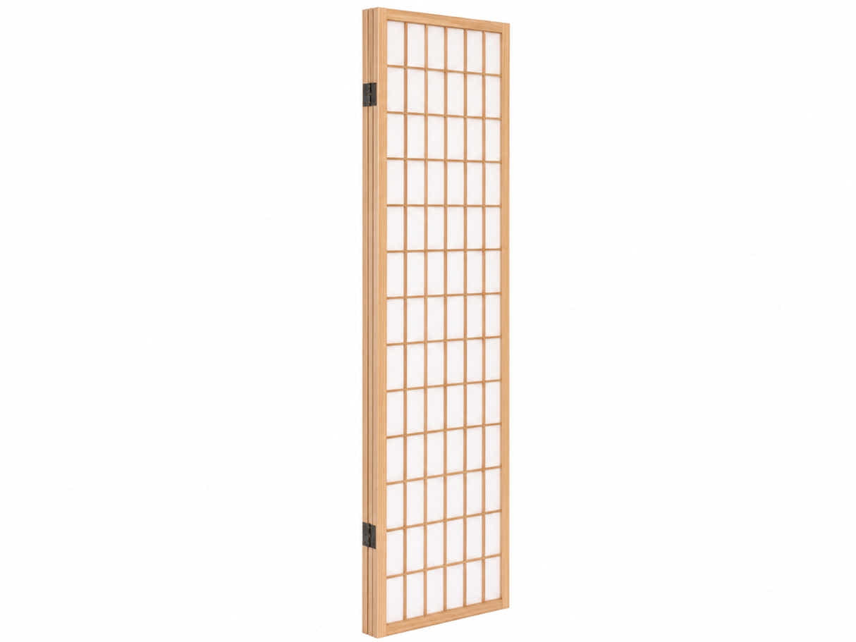 4-Panel Room Divider E P1 - Natural Wood