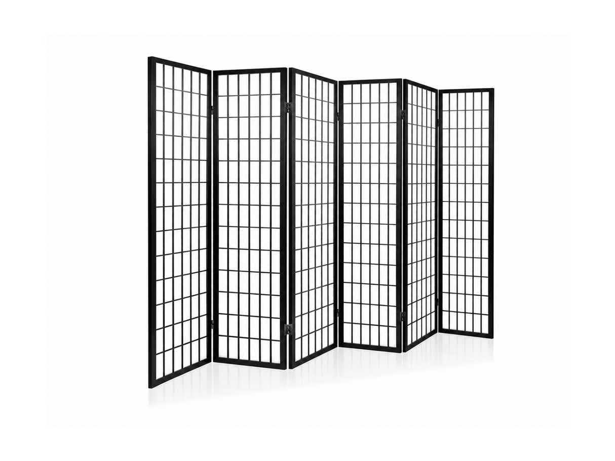 6-Panel Room Divider E P1 - Black