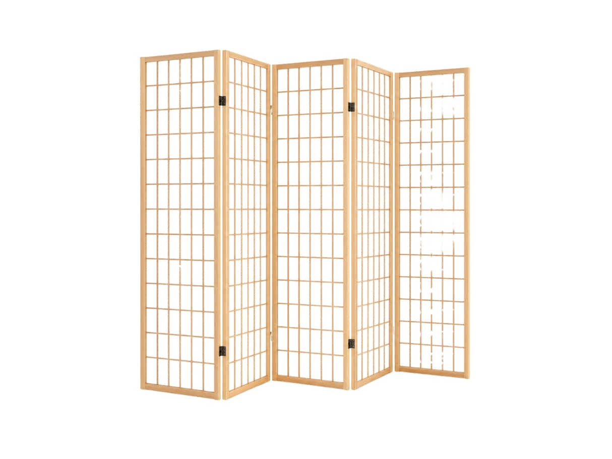 6-Panel Room Divider E P1 - Natural Wood