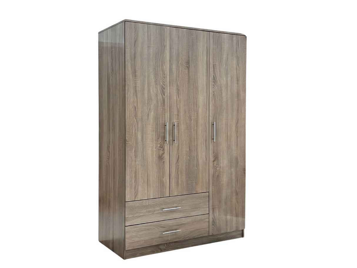 Upgraded Alada 3-Door Wardrobe With Drawers
