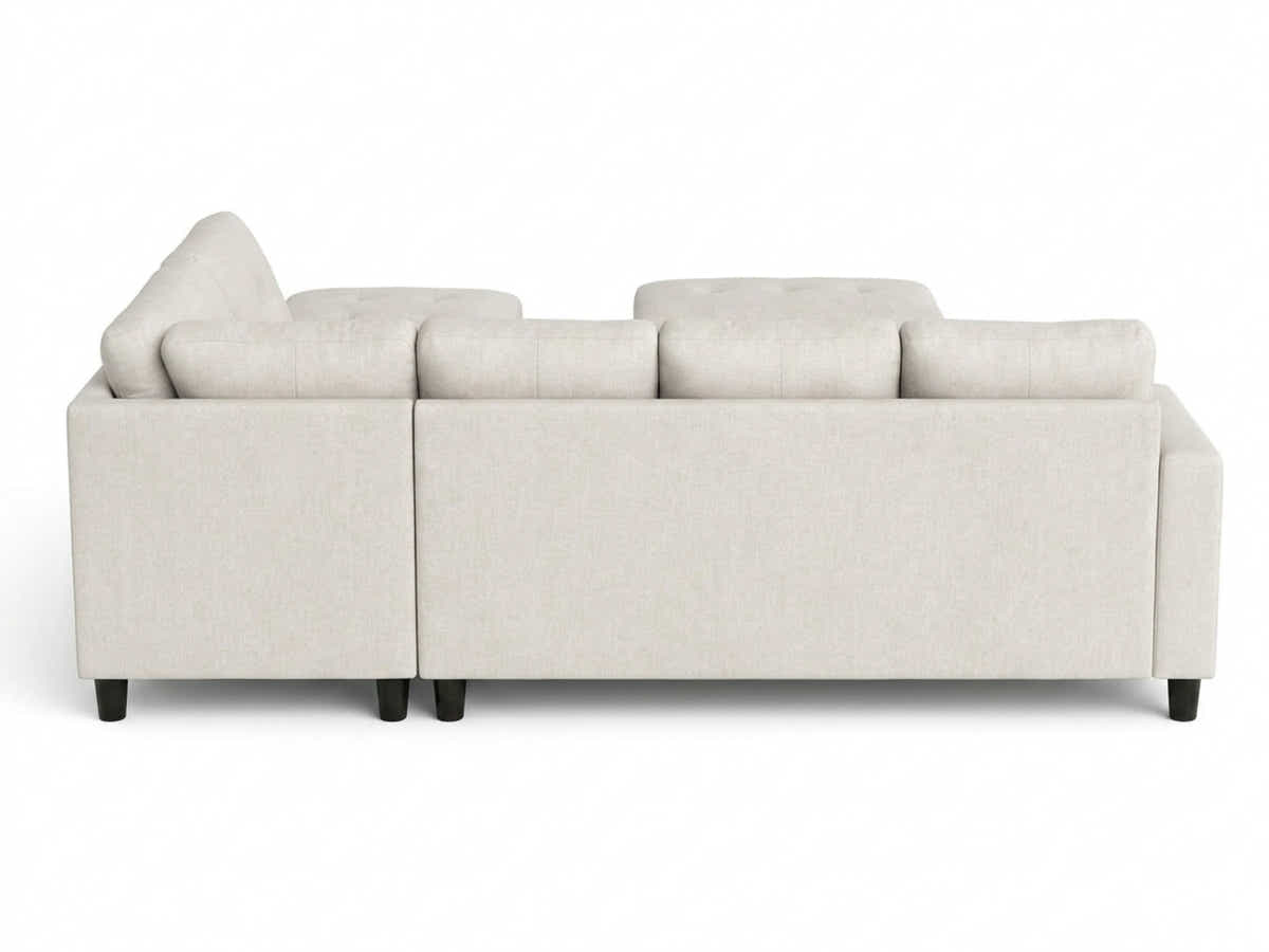 Vega Sectional Sofa with Ottoman Linen - Beige
