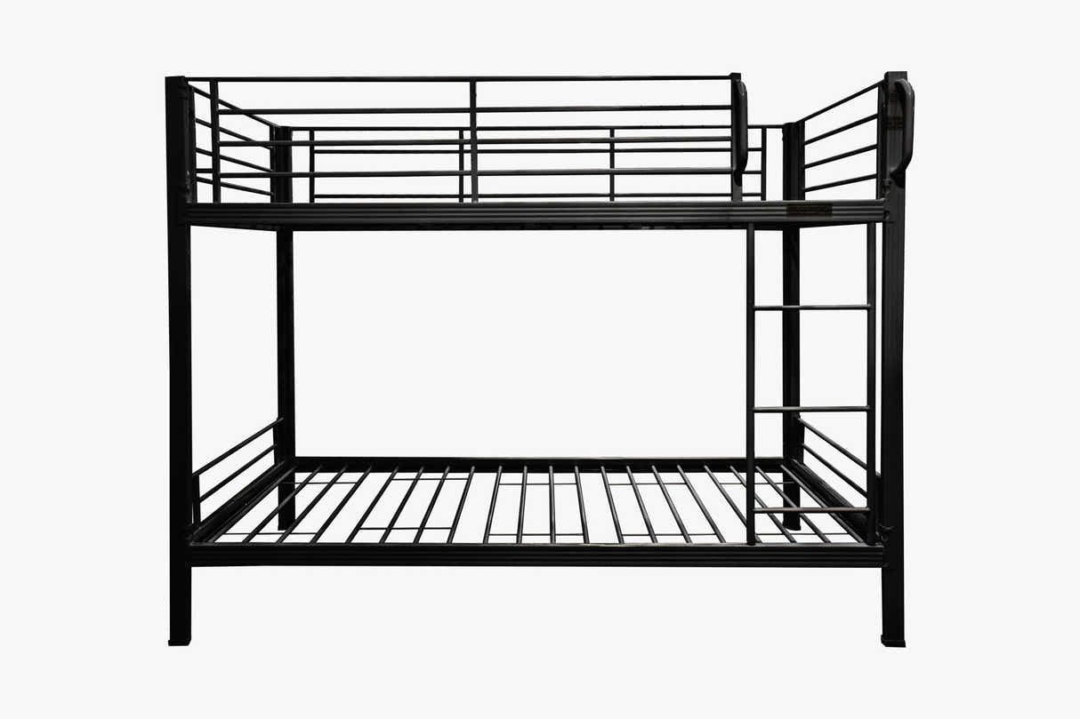 Easy Fix Metal Bunk Bed - Black & Mattress Bon10 Single x2