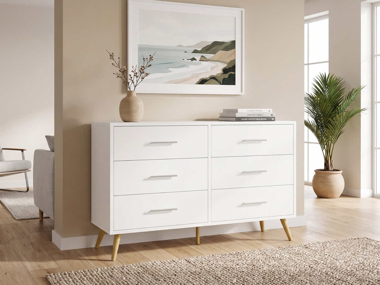 6-Drawer Cabinet - White