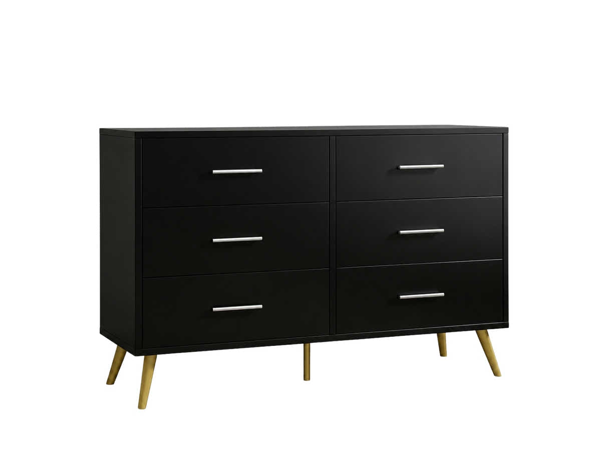 6-Drawer Cabinet - Black