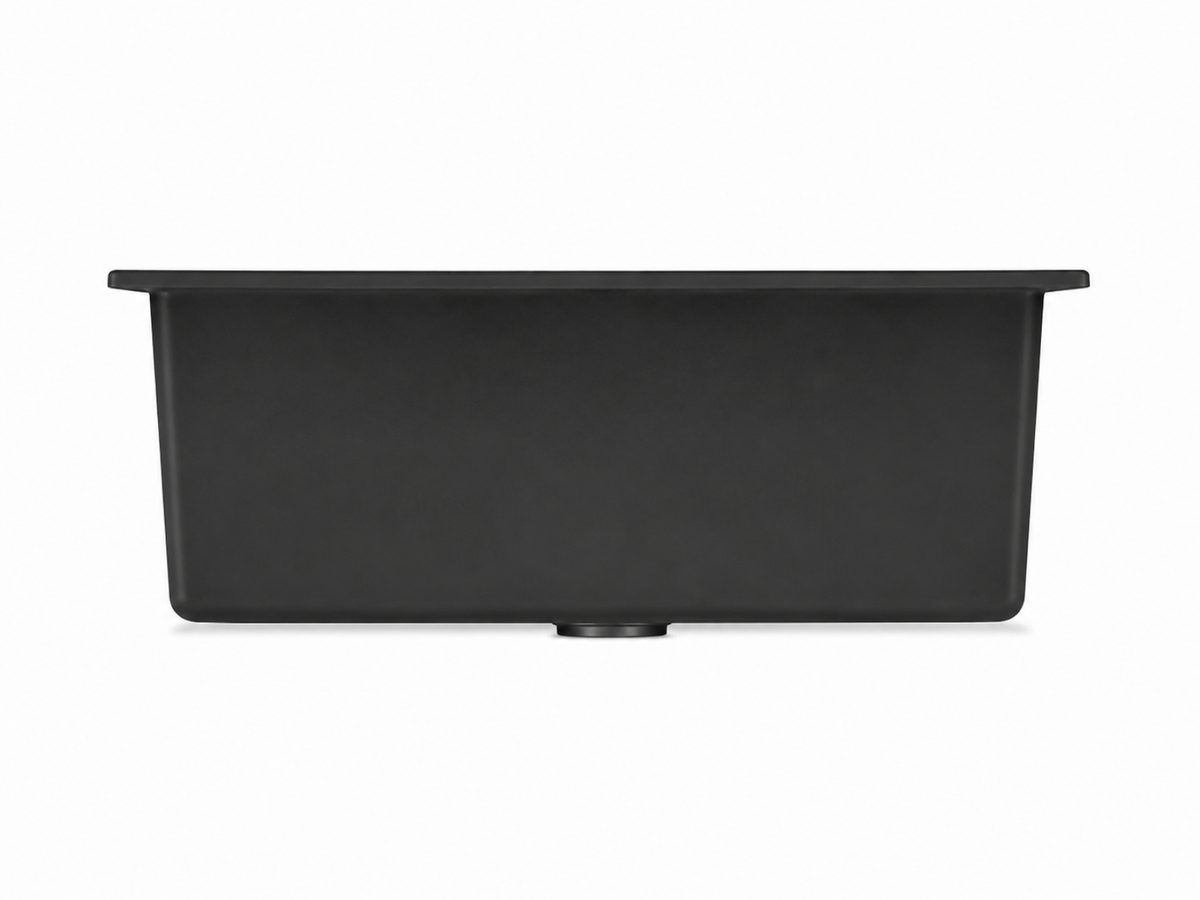 Granite Composite Sink 7045 Black with Overflow
