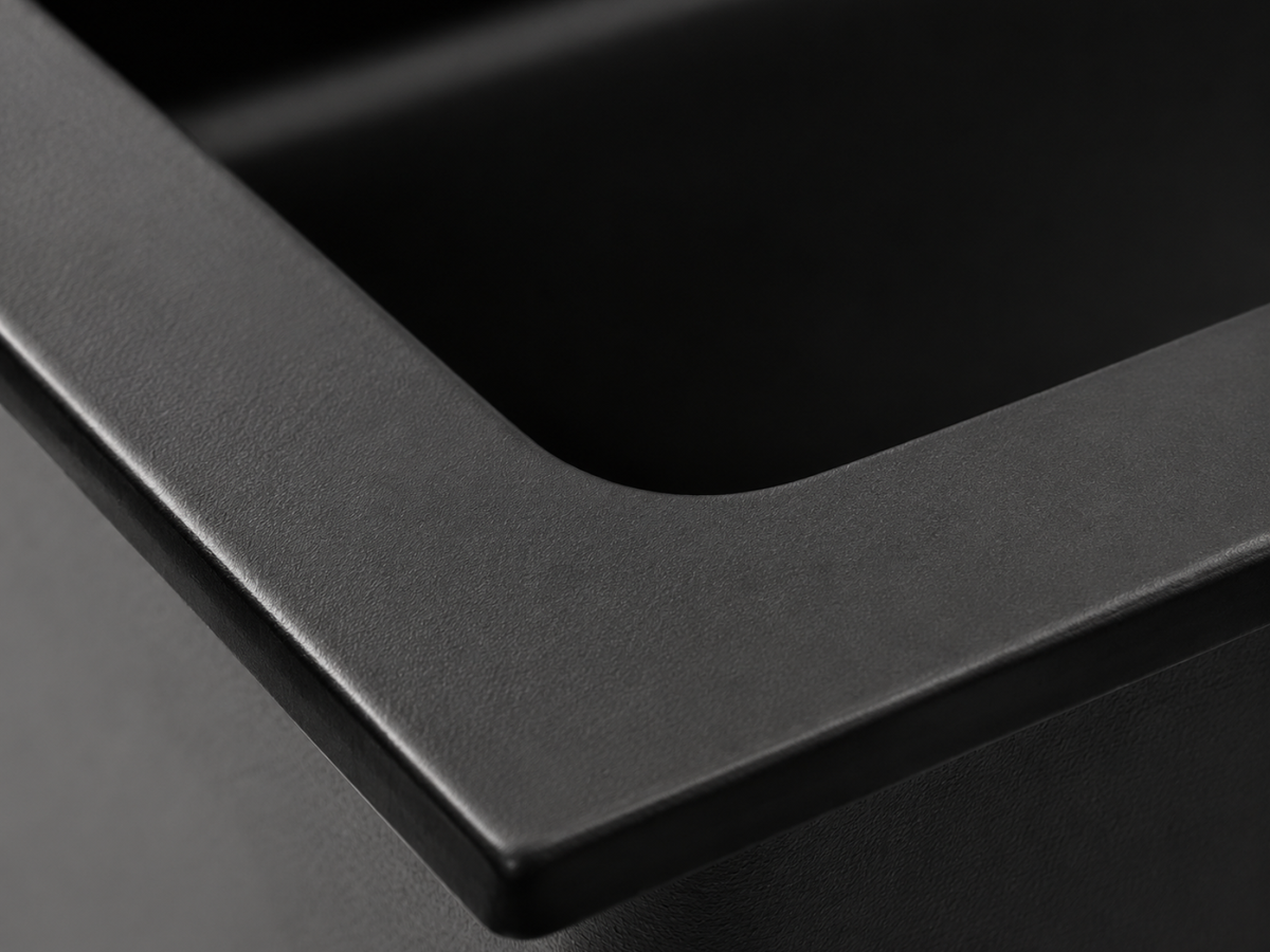 Granite Composite Sink 7045 Black with Overflow