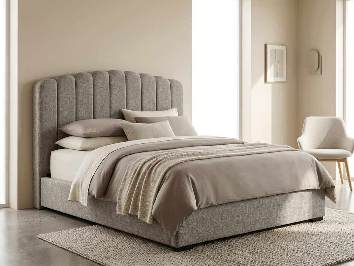 Xclusive Purton Headboard Chenille Grey - Queen