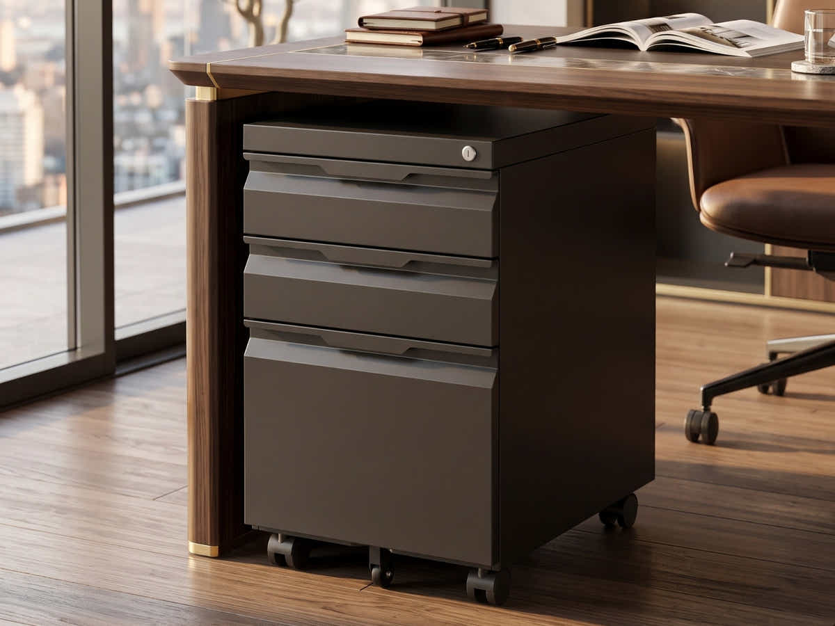DS Mason Steel Mobile Pedestal 3-Drawer Cabinet